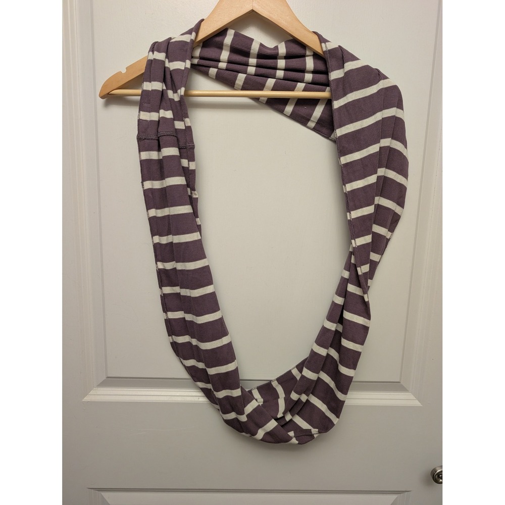 Maggie's Organics‎ Striped Infinity Scarf Ribbed Organic Cotton Sustainable - Picture 2 of 3